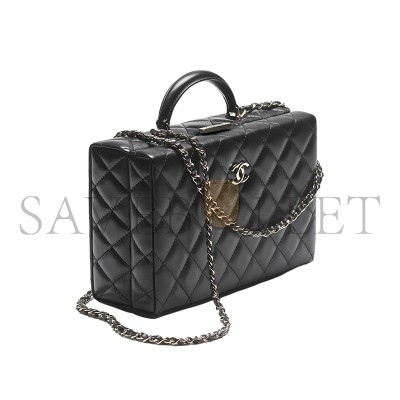 CHANEL MASTER 24K LAMBSKIN QUILTED BOX BAG AS5168 (22*15*7.5cm)